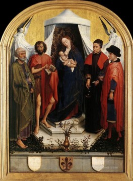 Rogier van der Weyden Painting - Virgin with the Child and Four Saints Rogier van der Weyden